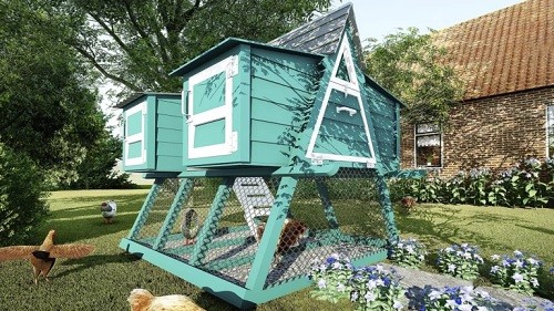 Medium Chicken Coop & Run Plans for 6 Chickens